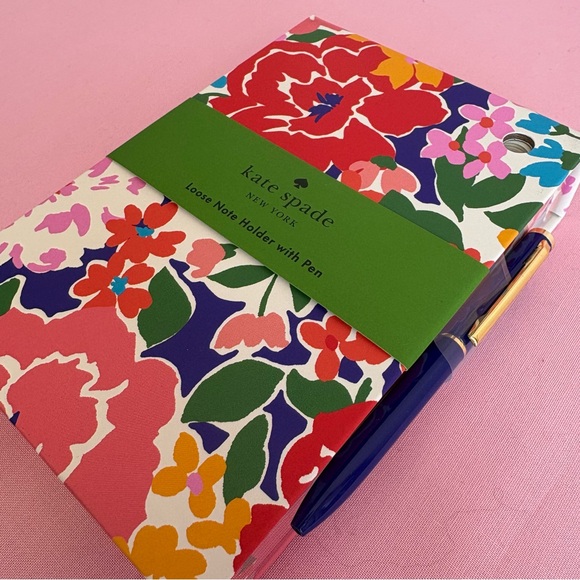 Kate Spade Sunset Blooms Loose Note Holder with Pen NWT - Picture 3 of 8